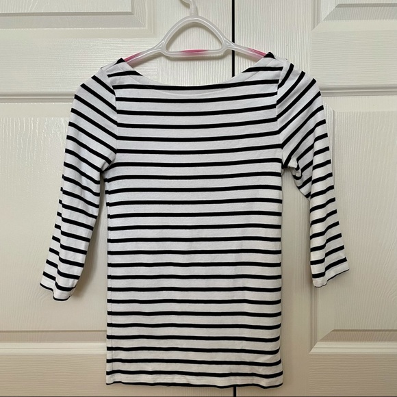 Striped Ballet Neck Tee - Picture 3 of 5